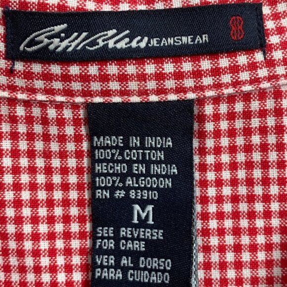 Bill Blass Sleeveless Button Down Top Women's Sz M Red Gingham #331G - Picture 10 of 11